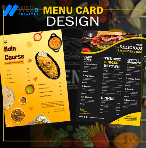 Restaurant digital menu board Saudi Arabia menu printing services online food menu design 2026